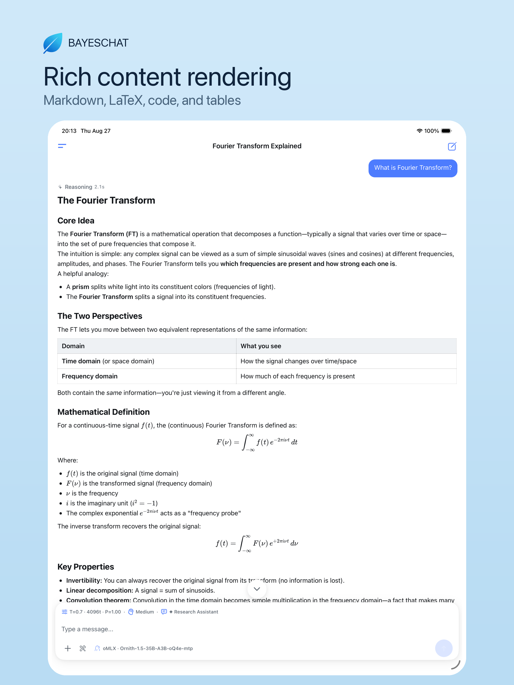 BayesChat - AI chat BYOK MCP screenshot 16