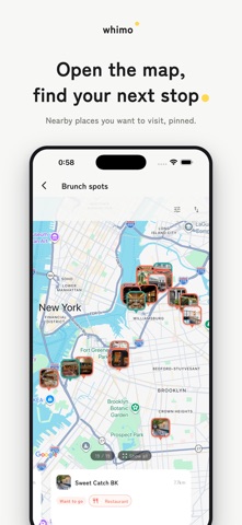 Whimo: Save & Share Spots iPhone screenshot