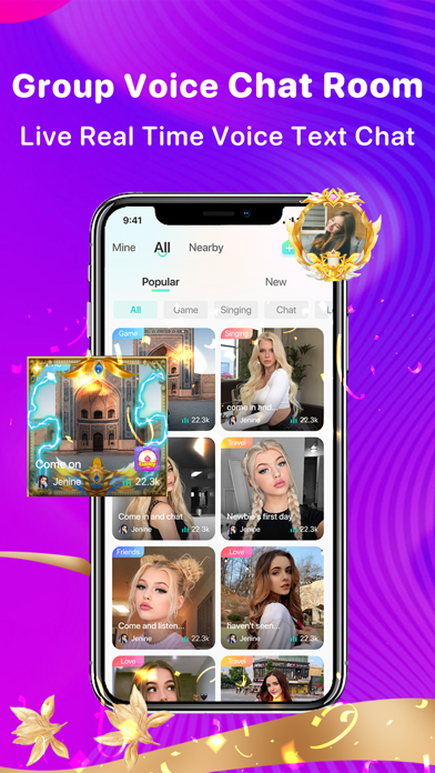 Hilla - Group Voice Chat Room Screenshot