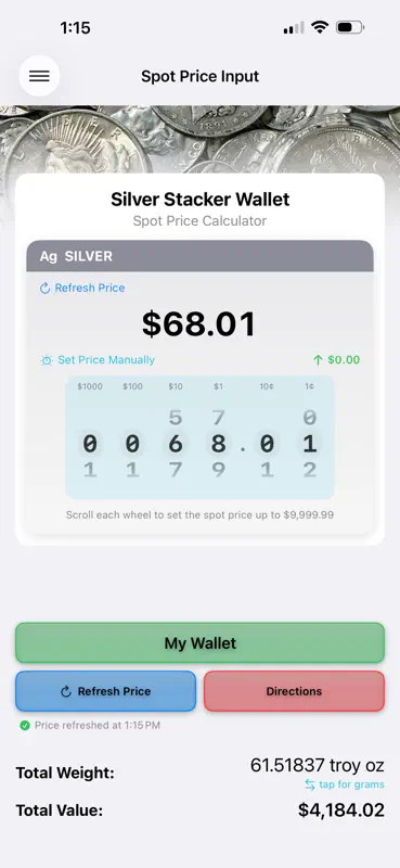 Silver Stacker Wallet screenshot 1 of 10