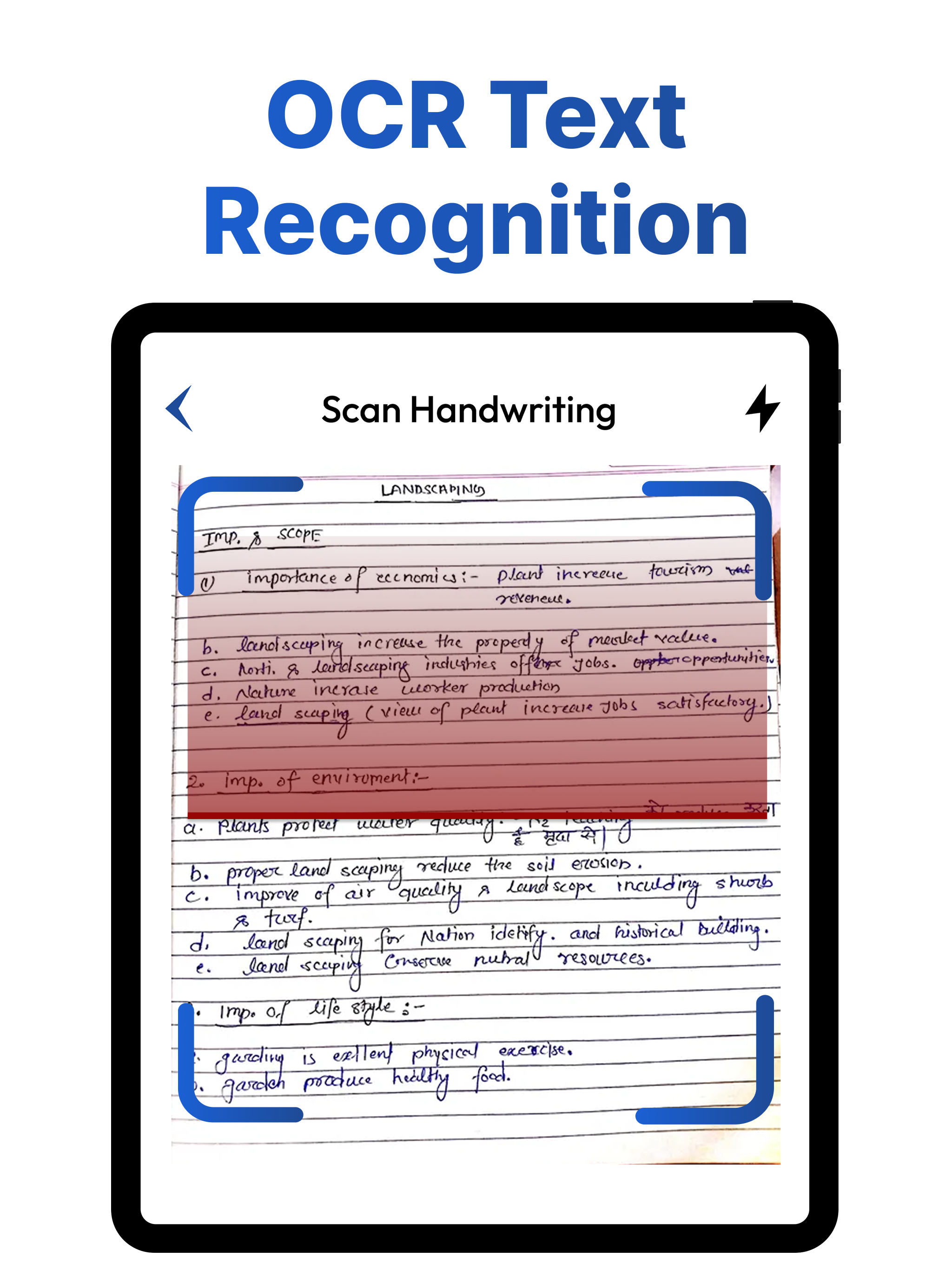 Handwriting to Text Scan - OCR
