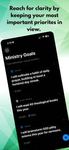 Ministry Goals screenshot