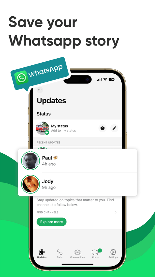 #1. Status Saver : whatsplus (iOS) 由: Amina Elhouch