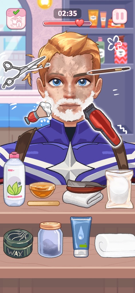 Cosplaydom - Observe the detailed grooming process, utilizing tools like the electric shaver for beard removal and various creams for comprehensive skincare.