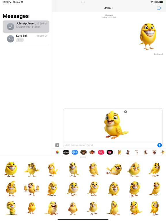 Screenshot #5 pour Happy Canary Stickers