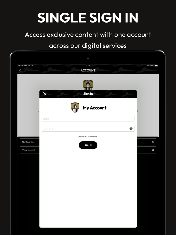 Notts County FC iPad screenshot 7 - Sports app