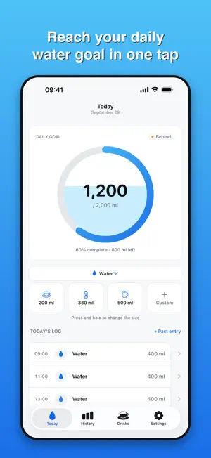 Water Tracker: Daily Log screenshot 1