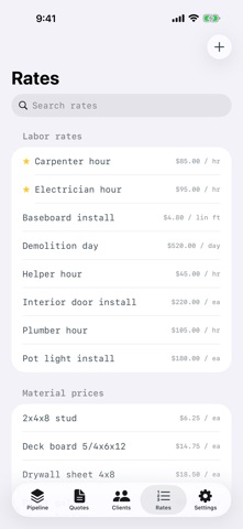 QuotePad: Fast Job Quotes screenshot