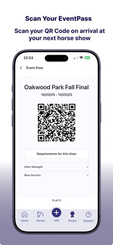 EventPass by EquiTrace iPhone screenshot