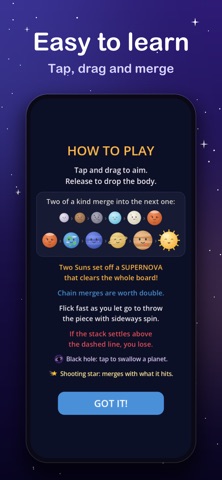 NovaPop: Planet Merge Game iPhone screenshot