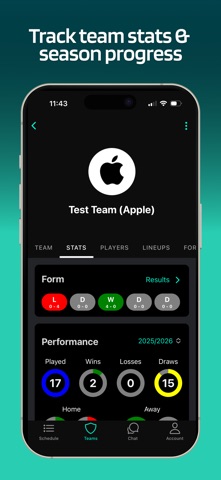 Lineup - Football Team App screenshot