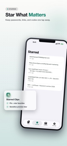 ClipVault Snippet Box iPhone screenshot
