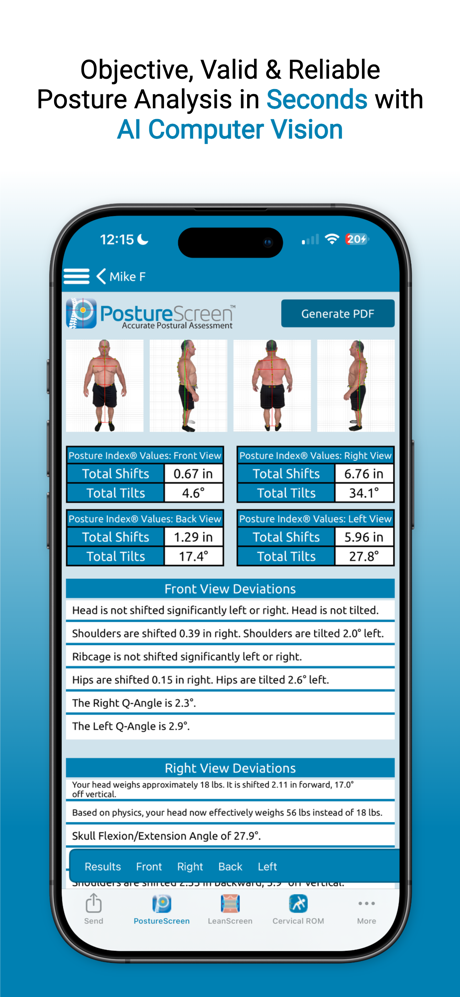 PostureScreen Mobile screenshot 1