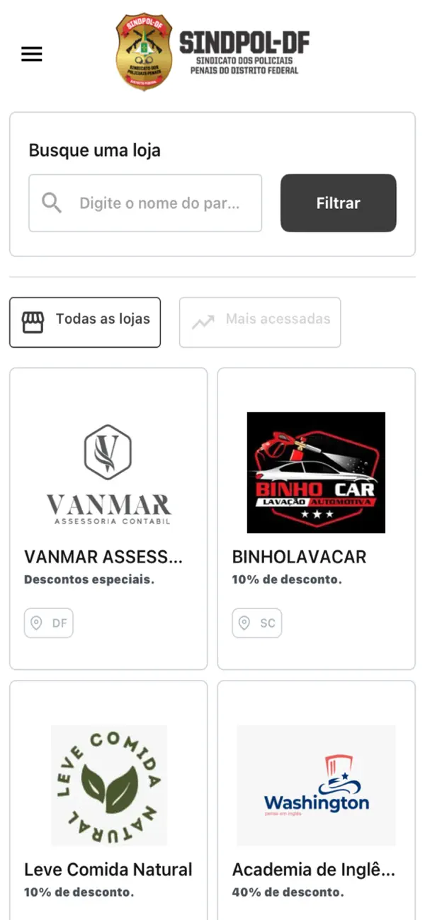 Screenshot #1 pour Clube SINDPOL-DF