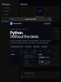 Vesper Python REPL & Editor screenshot 20