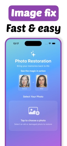 Restore & Repair Old Photos iPhone screenshot