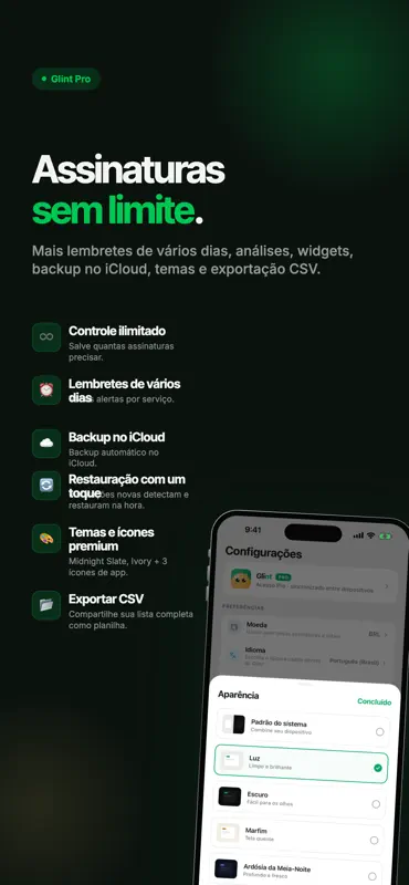 Controle de Assinaturas: Glint screenshot 8 of 8