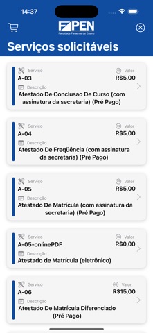 Fapen iPhone screenshot