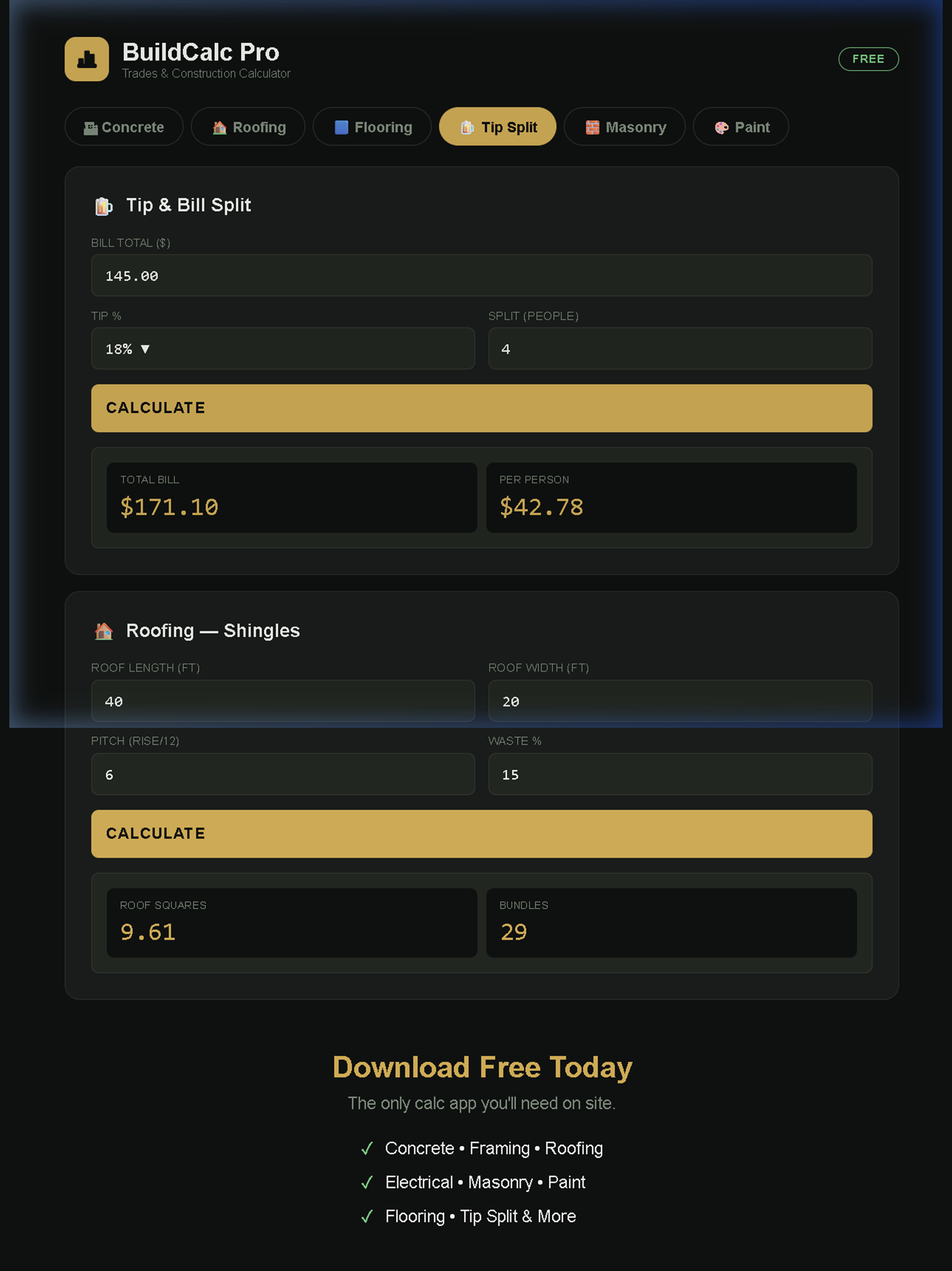 BuildCalc - Construction Calc screenshot 5