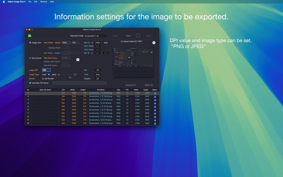#4. Adjust Image Size II (macOS) 来自: Kunio Takeuchi