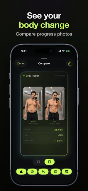 Body Tracker: Measurements Log screenshot 2