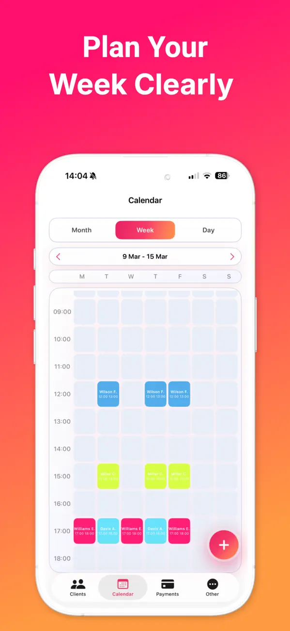 Screenshot #2 pour Personal Trainer: CRM, Planner