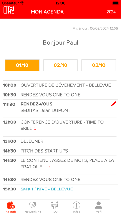 One to One Expérience Client Screenshot