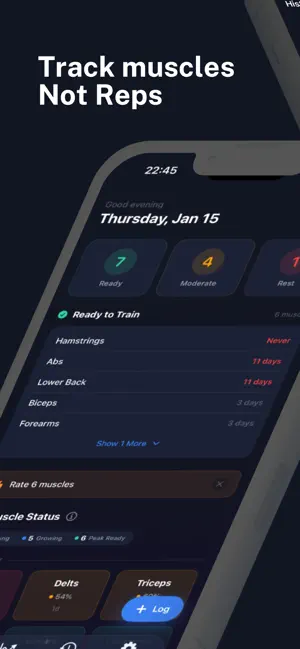 MySplit Recovery - Gym Log screenshot 1