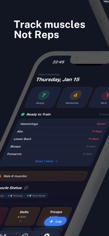 MySplit Recovery - Gym Log screenshot