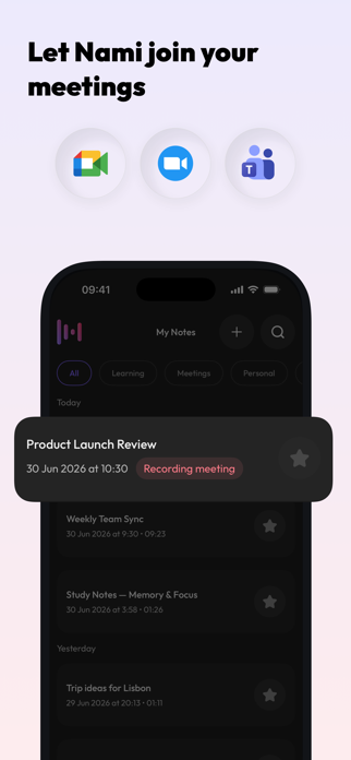 Nami: AI Voice Notes Screenshot 2 of 7