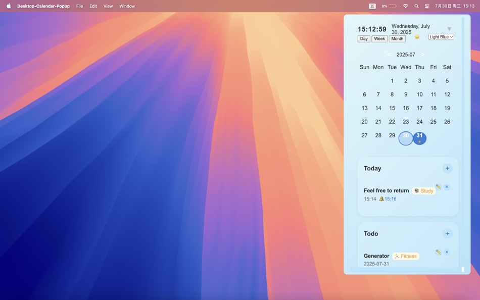 Desktop Calendar Popup (macOS) بواسطة: 仁超 张 Desktop Calendar Popup (macOS) بواسطة: 仁超 张
