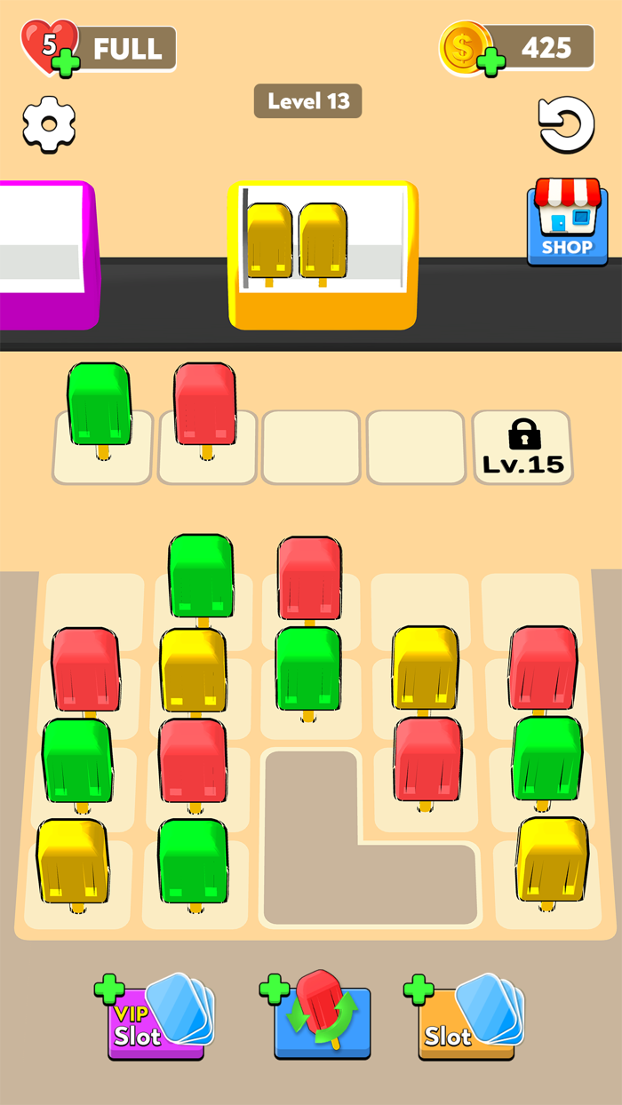 Popsicle Fridge Rush Match 3D