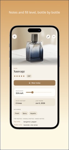 Perfume Wear Log - Scentfolio iPhone screenshot