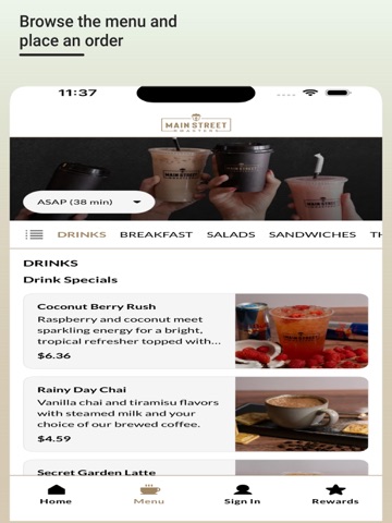 Main Street Roasters iPad screenshot