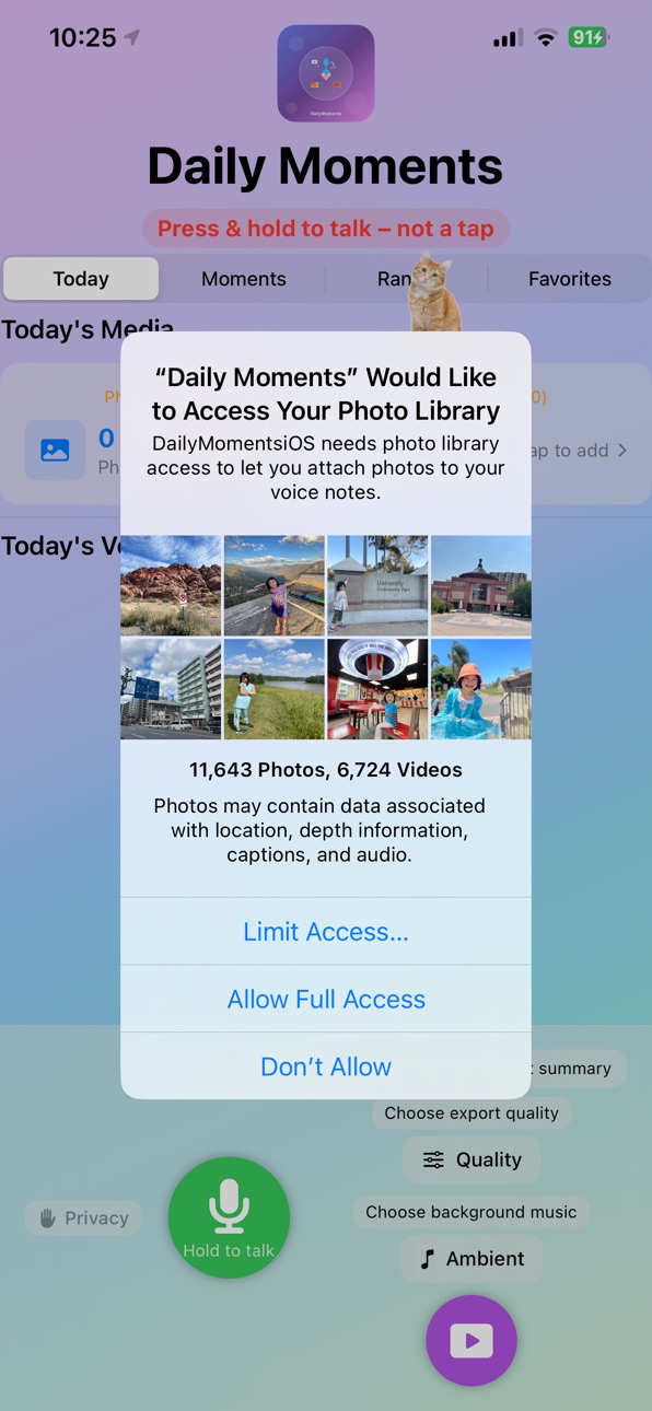 iPhone screenshot