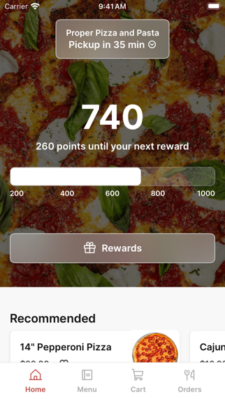 Proper Pizza and Pasta iPhone screenshot 1 - Food & Drink app