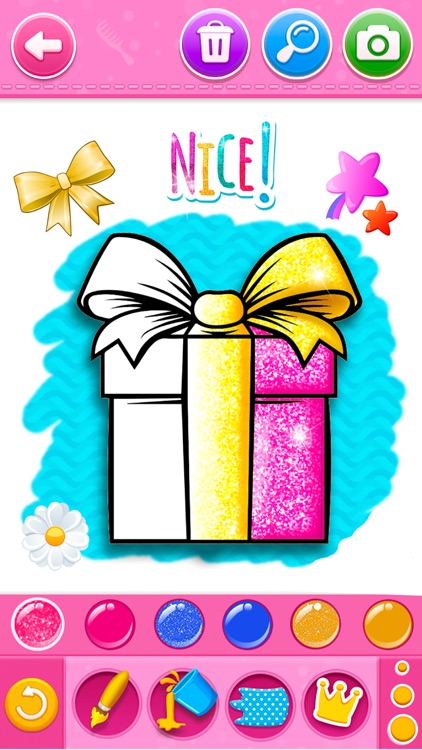 Glitter beauty coloring book