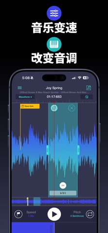 音乐变速与音频分离扒谱：Transcribe+ screenshot
