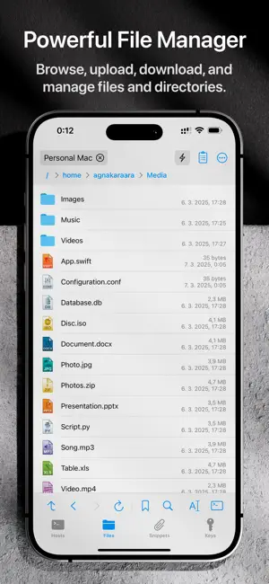 Termix: SSH Client & Terminal iPhone screenshot 3