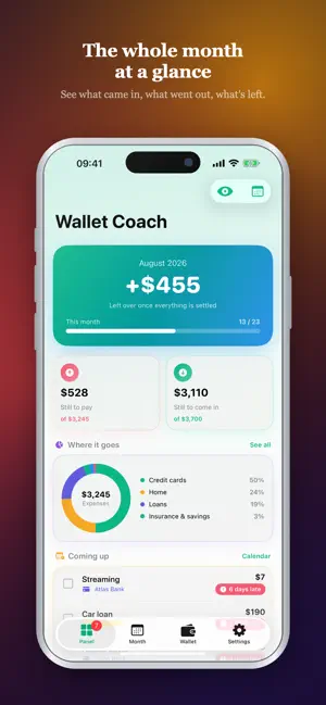 Wallet Coach: Monthly Budget screenshot 1