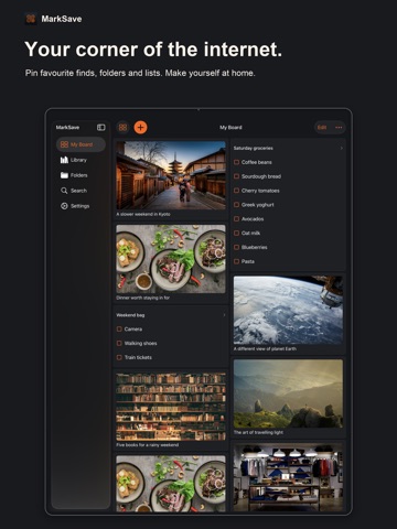 Read Later Bookmarks: MarkSave iPad screenshot