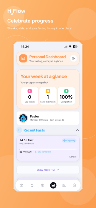 H2 flow water fasting Screenshot 4 of 5