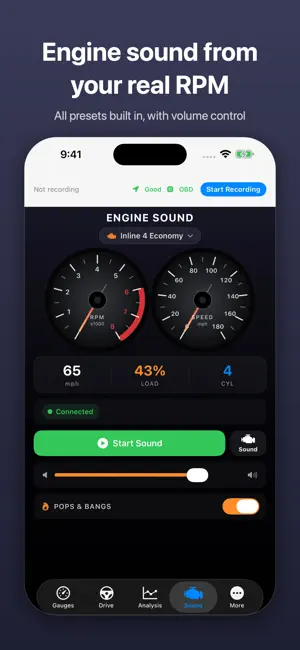 OBD2 Scanner + Engine Sound screenshot 2