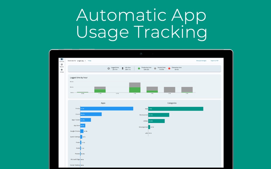 #1. Time Tracking - App Tracker (macOS) Podle: Cloudbit d.o.o.