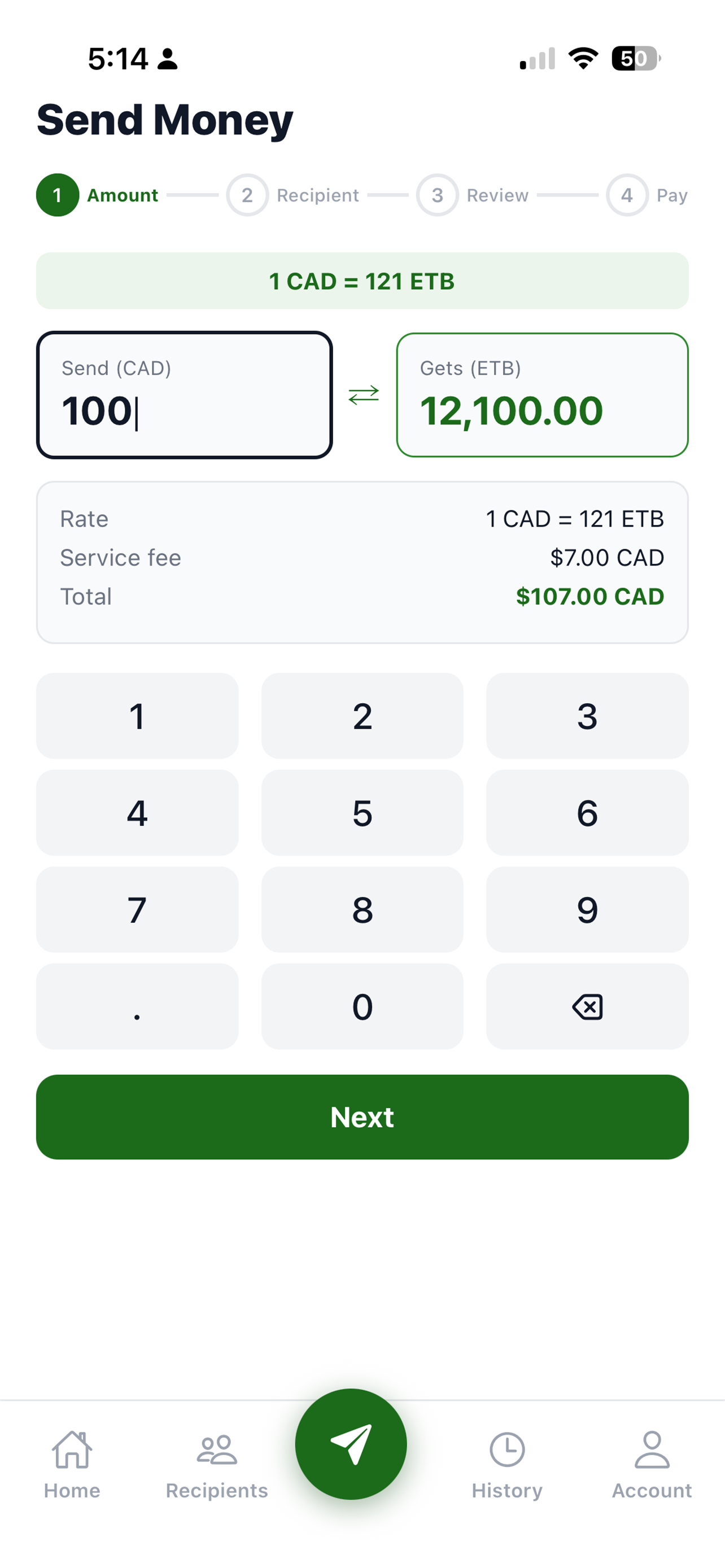 BirrLink Remittance screenshot 2