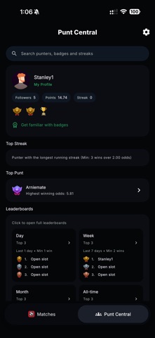 Puntsville: Live Scores & Tips screenshot
