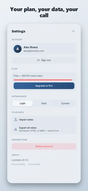 Locinote screenshot 2