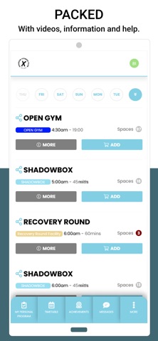 Shadow Fitness Club iPhone screenshot