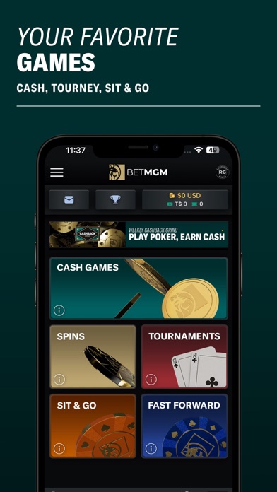 BetMGM Poker - New Jersey Screenshot