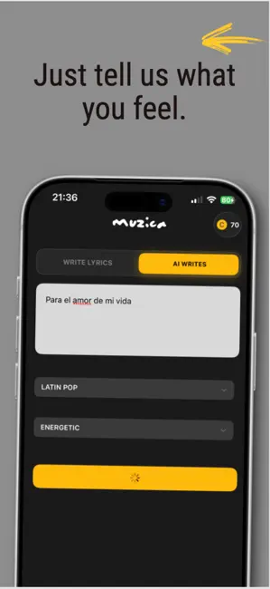Muzica AI iPhone screenshot 2